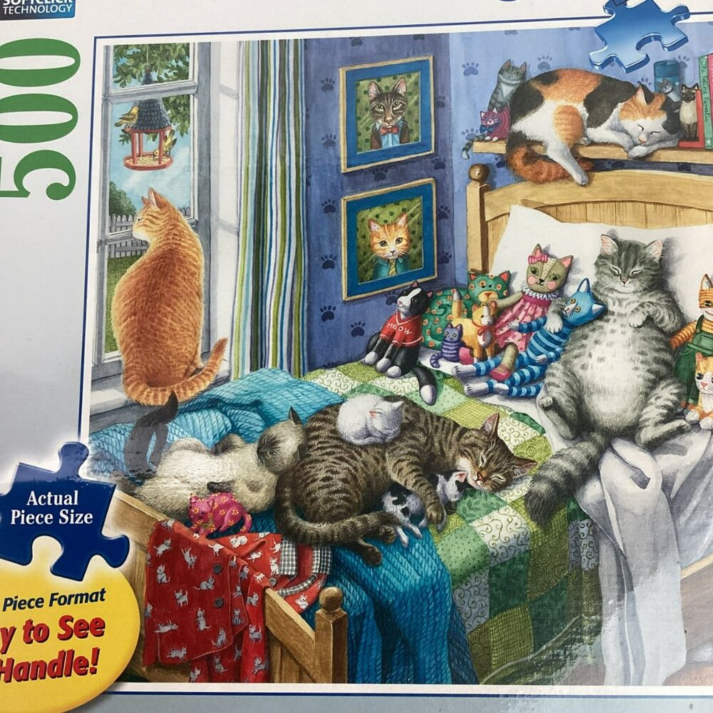 Ravensburger "Cat Nap" 500 Piece Premium Jigsaw Puzzle Sealed Large Format - Picture 2 of 9